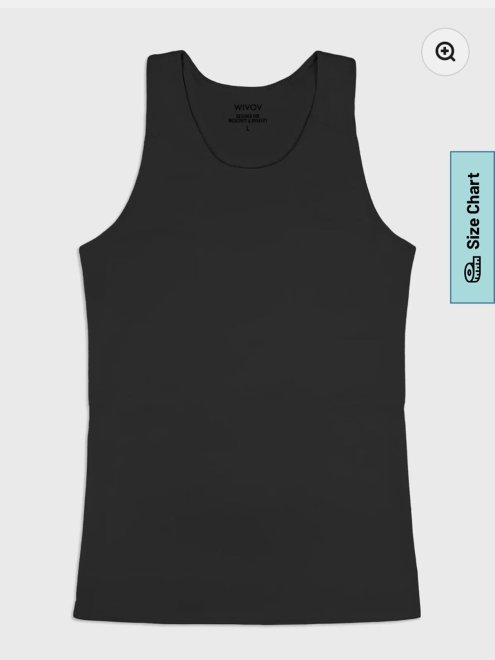 WIVOV Women's Core Chest Binder Black Racerback Tank Top